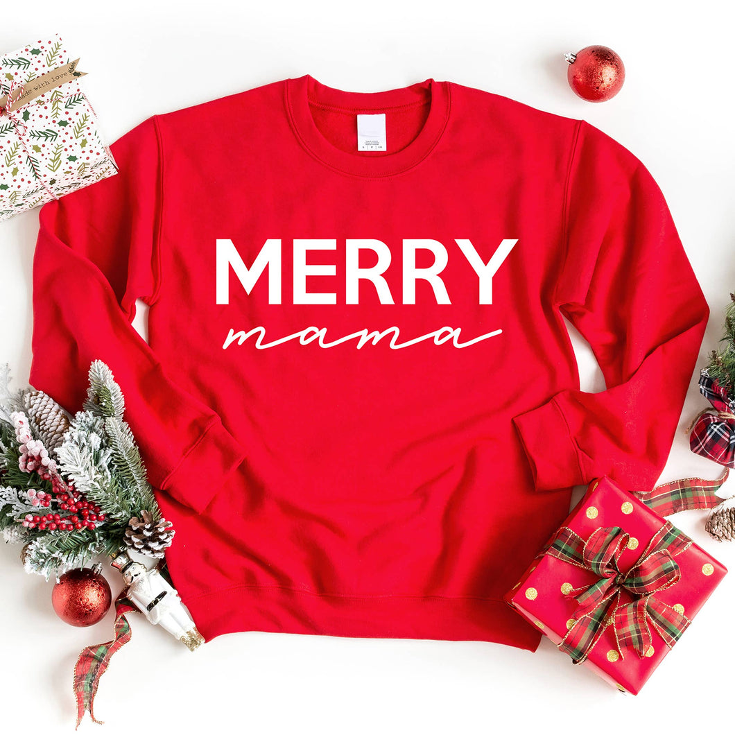 Merry Mama Christmas Crewneck Sweatshirt
